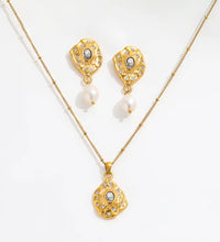 Trendy Earring 18K Gold Plated Zirconia Pave Fresh Water Pearl Pendant Stud Earring Stainless Steel Earrings Wholesale