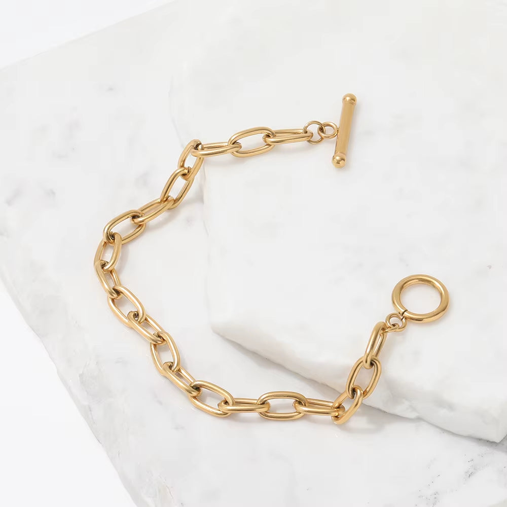 Joolim Jewelry Wholesale Stainless Steel Link & Chain Bracelet for Women