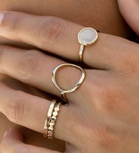 High End 18K Plain Gold Simple Large Circle Rings Stainless Steel Trendy Simple Gold Plated Jewelry