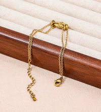 High End Gold Plated Stainless Steel Pig Snout Double-Layer Chain Bracelet for Women Wholesale Jewelry