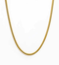 Joolim Jewelry Stylish 18K Gold Plated round Snake Chain Chunky Necklace Stainless Steel Jewelry Wholesale