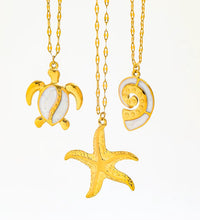 Joolim Jewelry 18K Gold Plated Starfish Sea Snail Turtle Enamel Pendant Necklace Trendy Tarnish Free Gift