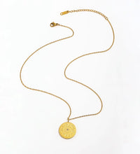 Joolim Jewelry 18K Gold Plated Relief Coin Pendant Choker Necklace Stainless Steel Jewelry Wholesale