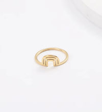 High End 18K PVD Gold Plated Geometric Rings Cute Rings for Women Trendy Stainless Steel Jewelry Wholesale