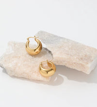 JOOLIM High End Gold 18K Gold Plated Lightweight Hollow Chunky Statement Stainless Steel Hoop Earrings