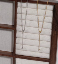 Joolim Jewelry Necklace 18K Gold Plated Dainty Elegant Cubic Zirconia Y Stainless Steel Layered Multi Layer Lariat Necklaces