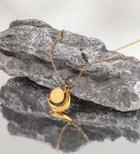 Joolim Jewelry 18K Gold Plated Waterproof&No Fade Fashion Simple Elegant Moon Shell Pendant Necklace Stainless Steel Jewelry