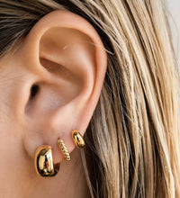 18K Pvd Dainty Thin Classic Rope Chain Stainless Steel Hoop Earring Versatile Fashion Jewelry