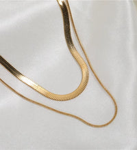 18K Plated Snake Chain Choker Necklace Stainless Steel Necklace for Women Basic Chain Drop Shipping