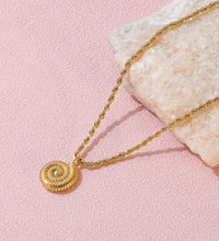 Joolim Jewelry 18K Gold Plated Rope Chain Cute Snail Pendant Necklace Trendy Tarnish Free Gold Jewelry