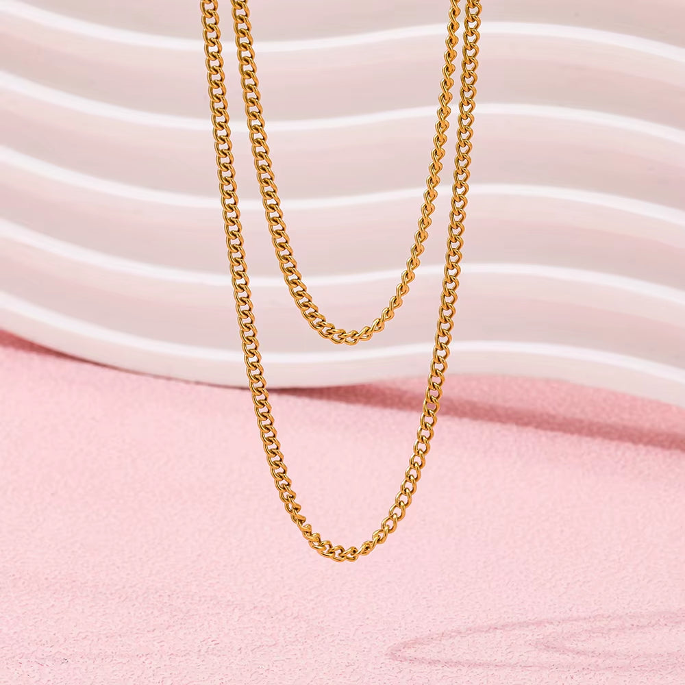 JOOLIM Ready to Shop High End Finish Stainless Steel Chain Necklace Layered Chain Necklace Gold Finish Necklace
