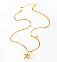 Joolim Jewelry 18K Gold Plated Dainty Chain Shell Star Fish Pendant Necklace Trendy Tarnish Free Gift
