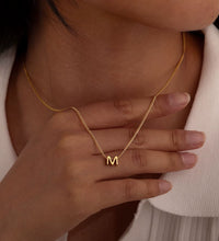 Joolim Jewelry High End 18K Gold Plated Letter Curb Chain Alphabet 26 Letters Pendant Stainless Steel Necklace