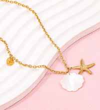 Joolim Jewelry 18K Gold Plated Dainty Chain Shell Star Fish Pendant Necklace Trendy Tarnish Free Gift