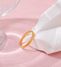 High End 18K Plain Gold Dainty Dot Rings Stainless Steel Trendy Simple Gold Plated Jewelry