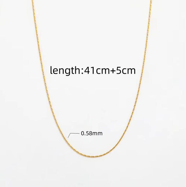 Joolim Gold Plated Very Fine Chain Choker Necklace Jewelry Wholesale Stainless Steel Dainty Necklace Trendy Women'S