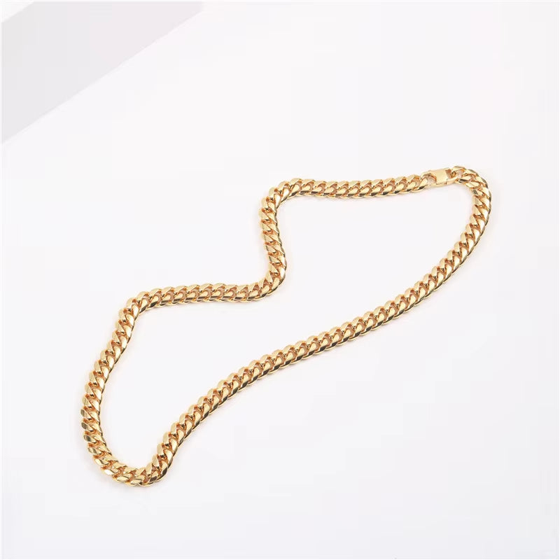 Joolim Jewelry 18K PVD Gold Plated Chunky Cuban Chain Necklace New Stainless Steel Jewelry