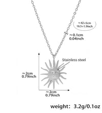 Joolim High End 18K PVD Gold Plated Waterproof Tarnish Free Sun Burst Face Pendant Stainless Steel Necklace