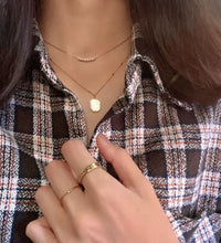 Joolim 18K Gold Plated Dainty White Rectangle Shell Pendant Necklace Stainless Steel Jewelry Wholesale