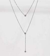 Joolim Jewelry Necklace 18K Gold Plated Dainty Elegant Cubic Zirconia Y Stainless Steel Layered Multi Layer Lariat Necklaces