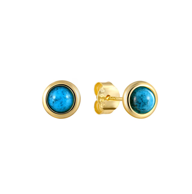925 Sterling Silver Turquoise Eyes Stud Earrings Europe and American Hot Sell Silver Jewelry