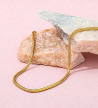 Joolim Jewelry Stylish 18K Gold Plated round Snake Chain Chunky Necklace Stainless Steel Jewelry Wholesale