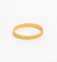 Joolim Jewelry Wholesale 18K Gold Plated Sun Burst Narrow Band Stainless Steel Ring for Women Statement Ring