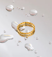 High End 18K Plain Gold Dainty Dot Rings Stainless Steel Trendy Simple Gold Plated Jewelry