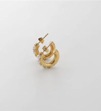 New Trendy Earring 18K Gold Plated Basic Pearl Hoop Earrings for Women Stainless Steel Fashion Jewelry Wholesale