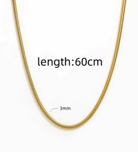 Joolim Jewelry Stylish 18K Gold Plated round Snake Chain Chunky Necklace Stainless Steel Jewelry Wholesale