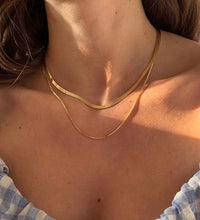18K Plated Snake Chain Choker Necklace Stainless Steel Necklace for Women Basic Chain Drop Shipping