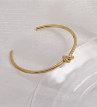 High End Gold Plated Stainless Steel Knot Cuff Bracelet for Women Wholesale Jewelry