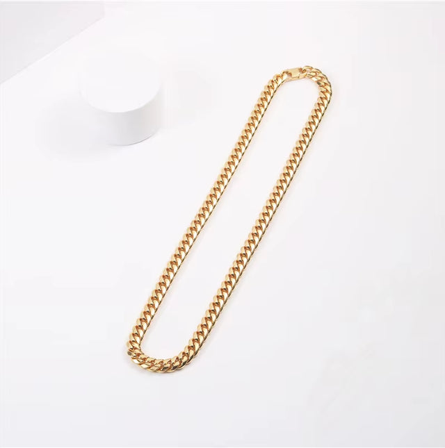 Joolim Jewelry 18K PVD Gold Plated Chunky Cuban Chain Necklace New Stainless Steel Jewelry