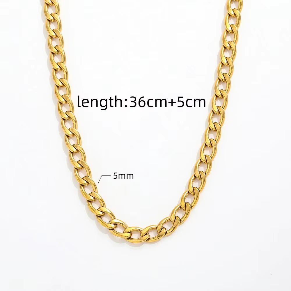 Joolim Unisex 18K Gold Necklace Trendy Wholesale Jewelry with Link Chain for Party or Gift