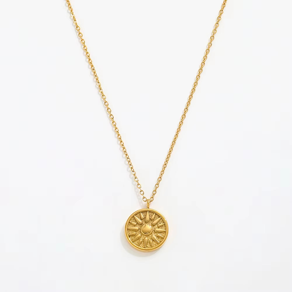 Joolim Jewelry 18K Gold Plated Sun Goddess Necklace Stainless Steel Jewelry Wholesale