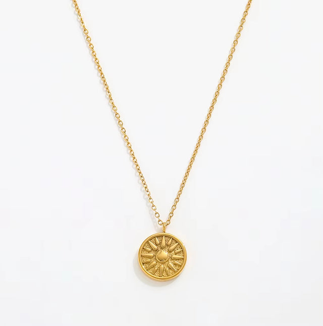 Joolim Jewelry 18K Gold Plated Sun Goddess Necklace Stainless Steel Jewelry Wholesale
