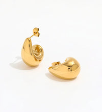 Trend 18K PVD Gold Plated Waterproof Hollow Waterdrop Stainless Steel Hoop Earring Fashion Jewelry