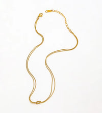 Joolim 18K Gold Plated Double-Layer Snake Chain Necklace Trendy Classic Style Stainless Steel Jewelry Wholesale