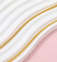 Joolim Jewelry Stylish 18K Gold Plated round Snake Chain Chunky Necklace Stainless Steel Jewelry Wholesale