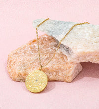 Joolim Jewelry 18K Gold Plated Relief Coin Pendant Choker Necklace Stainless Steel Jewelry Wholesale