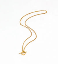 Joolim 18K Gold Plated Dainty Curb Chain Toggle Necklace Stainless Steel Necklace Jewelry Wholesale