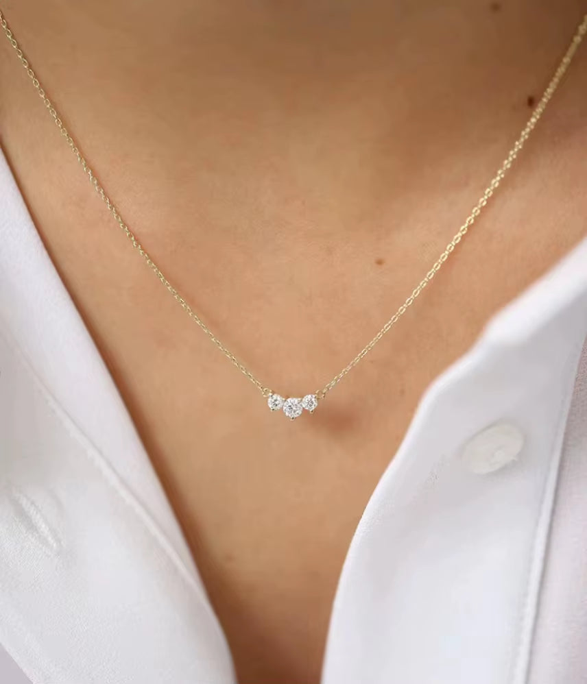 Joolim Jewelry Gold Plated Tarnish Free & Waterproof Dainty Zirconia Stainless Steel Necklace Fashion Jewelry