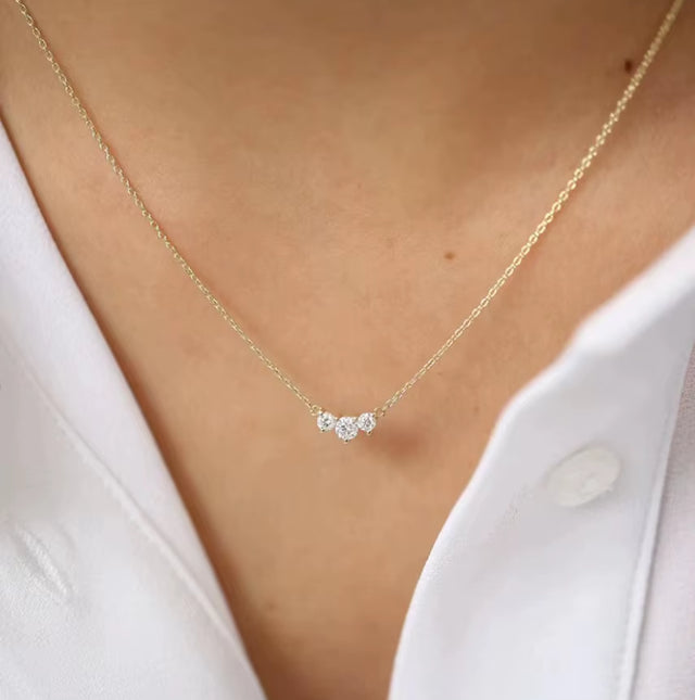 Joolim Jewelry Gold Plated Tarnish Free & Waterproof Dainty Zirconia Stainless Steel Necklace Fashion Jewelry