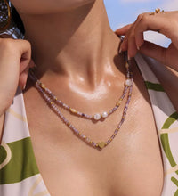 Joolim 18K Gold Plated Irregular Natural Stone Imitation Pearl Stainless Steel Dainty Chain Heart Necklace Jewelry