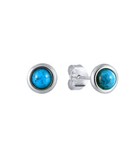 925 Sterling Silver Turquoise Eyes Stud Earrings Europe and American Hot Sell Silver Jewelry