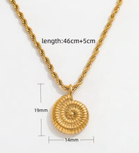 Joolim Jewelry 18K Gold Plated Rope Chain Cute Snail Pendant Necklace Trendy Tarnish Free Gold Jewelry