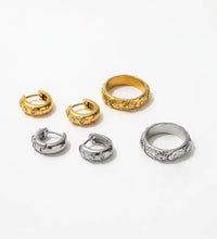 Joolim JLR0131 High-End 18K Gold Plated Cubic Zirconia Stainless Steel Rings Antique Vintage Retro Style Moon Star Trendy