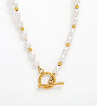 Joolim 18K Gold Plated Stainless Steel Pearl String Toggle Necklace Jewelry Wholesale Tarnish Free & Waterproof