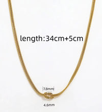 Joolim 18K Gold Plated Double-Layer Snake Chain Necklace Trendy Classic Style Stainless Steel Jewelry Wholesale