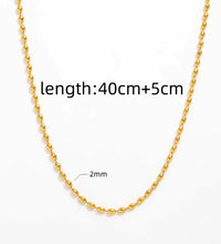 JOOLIM 18K Gold Plated Stainless Steel Necklace High End Dainty Chain Olives Beads Strings Fashionable Trendy Party Gifts